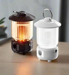 Vintage-style USB humidifier shaped like a kerosene lamp, glowing with soft light