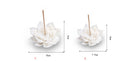 White porcelain lotus incense burner with minimalist design for meditation and home decor