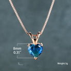 Elegant tourmaline heart necklace for women