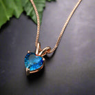 Elegant tourmaline heart necklace for women