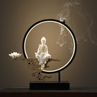 Chinese-style backflow incense burner with waterfall smoke effect for home and meditation