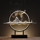Chinese-style backflow incense burner with waterfall smoke effect for home and meditation