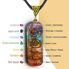 Chakra Crystal Pendant – 7 Chakra Stones on Adjustable Leather Strap