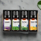 Set of 4 or 6 essential oil sticks in a wellness gift box