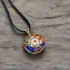 Chakra Crystal Pendant – 7 Chakra Stones on Adjustable Leather Strap