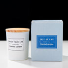 Handmade crystal aromatherapy candle with rough stone decoration