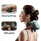 Wireless 4D neck and shoulder massager with soothing heat for relaxation and pain relief.