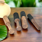 Buddha sound bowl with wooden striker used for meditation and healing