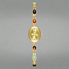 Natural Jade Fu Lu Shou Bracelet Watch for Good Fortune and Elegance