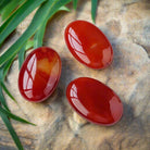 Red Agate Crystal Palm Stone – Natural Stress Relief & Healing Tool