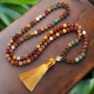 Natural Lapis Lazuli 8MM 108 Bead Jewelry Set