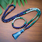 Natural Lapis Lazuli 108 bead necklace and bracelet jewelry set