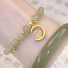 Celestial Jade Rabbit Bracelet featuring zodiac charm and retro design