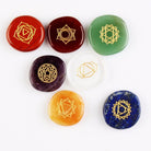 7 Chakras Natural Pocket Palm Stones - The Light of Inspiration