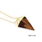 18K Gold Plated Healing Crystal Pendant Necklace - The Light of Inspiration