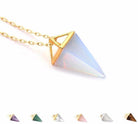 18K Gold Plated Healing Crystal Pendant Necklace - The Light of Inspiration