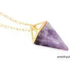 18K Gold Plated Healing Crystal Pendant Necklace - The Light of Inspiration