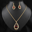 Double Drop Crystal Set Necklace Earrings - The Light of Inspiration
