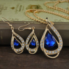 Double Drop Crystal Set Necklace Earrings - The Light of Inspiration