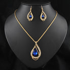 Double Drop Crystal Set Necklace Earrings - The Light of Inspiration