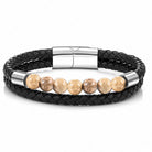 Punk Style Leather Natural Stone Bracelet - The Light of Inspiration