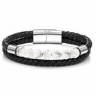 Punk Style Leather Natural Stone Bracelet - The Light of Inspiration