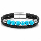 Punk Style Leather Natural Stone Bracelet - The Light of Inspiration
