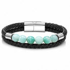 Punk Style Leather Natural Stone Bracelet - The Light of Inspiration