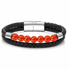 Punk Style Leather Natural Stone Bracelet - The Light of Inspiration