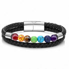Punk Style Leather Natural Stone Bracelet - The Light of Inspiration