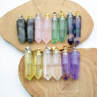Unisex natural crystal pendant perfume bottle with geometric design, perfect for carrying essential oils or fragrances for peace and mindfulness.