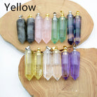 Unisex natural crystal pendant perfume bottle with geometric design, perfect for carrying essential oils or fragrances for peace and mindfulness.