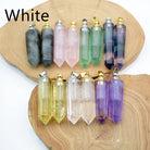 Unisex natural crystal pendant perfume bottle with geometric design, perfect for carrying essential oils or fragrances for peace and mindfulness.