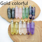 Unisex natural crystal pendant perfume bottle with geometric design, perfect for carrying essential oils or fragrances for peace and mindfulness.