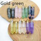 Unisex natural crystal pendant perfume bottle with geometric design, perfect for carrying essential oils or fragrances for peace and mindfulness.