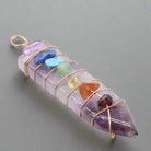 "Crystal chakra pendant symbolizing alignment and strength."