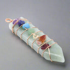 "Crystal chakra pendant symbolizing alignment and strength."