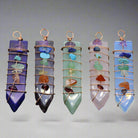 "Crystal chakra pendant symbolizing alignment and strength."