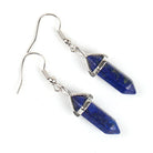 Classic Earrings, Natural Crystal Semi-Precious Stones Pendant Earrings, Six Prism Bullet Earrings - The Light of Inspiration