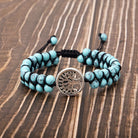 Original 6MM Double Row Natural Stone Tree Of Life Spiritual Energy Yoga Bracelet Handmade Beaded Meditation Bracelet - The Light of Inspiration