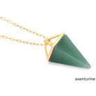 18K Gold Plated Healing Crystal Pendant Necklace - The Light of Inspiration