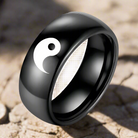 Yin Yang couple rings symbolizing balance and unity