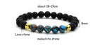 Natural stone black lava volcanic stone malachite bracelet - The Light of Inspiration