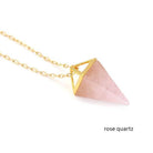 18K Gold Plated Healing Crystal Pendant Necklace - The Light of Inspiration