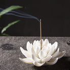 White Porcelain lotus incense burner - The Light of Inspiration