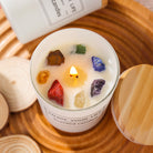 Natural Crystal Stone Aromatherapy Candle Soy Wax Smokeless Candles Gift Box Christmas Hand Gift - The Light of Inspiration