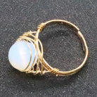 Natural Stone Bead Speckled Stone Ring - The Light of Inspiration