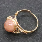 Natural Stone Bead Speckled Stone Ring - The Light of Inspiration