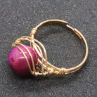 Natural Stone Bead Speckled Stone Ring - The Light of Inspiration