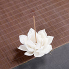 White Porcelain lotus incense burner - The Light of Inspiration